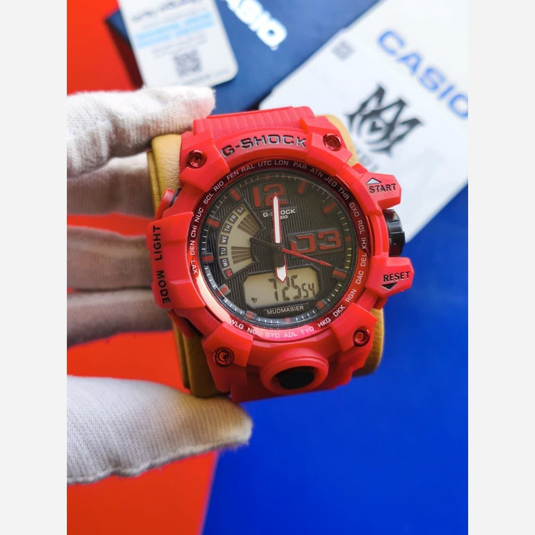 ساعت مچی مردانه عقربه ای و دیجیتال کاسیو جیشاک CASIO G-SHOOK مدل15 قرمز