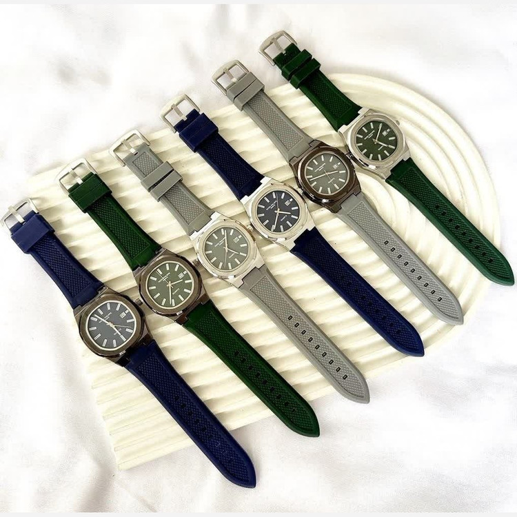 ساعت مچی عقربه ای مردانه پتک فیلیپ PATEKPHILIPPE طوسی مشکی