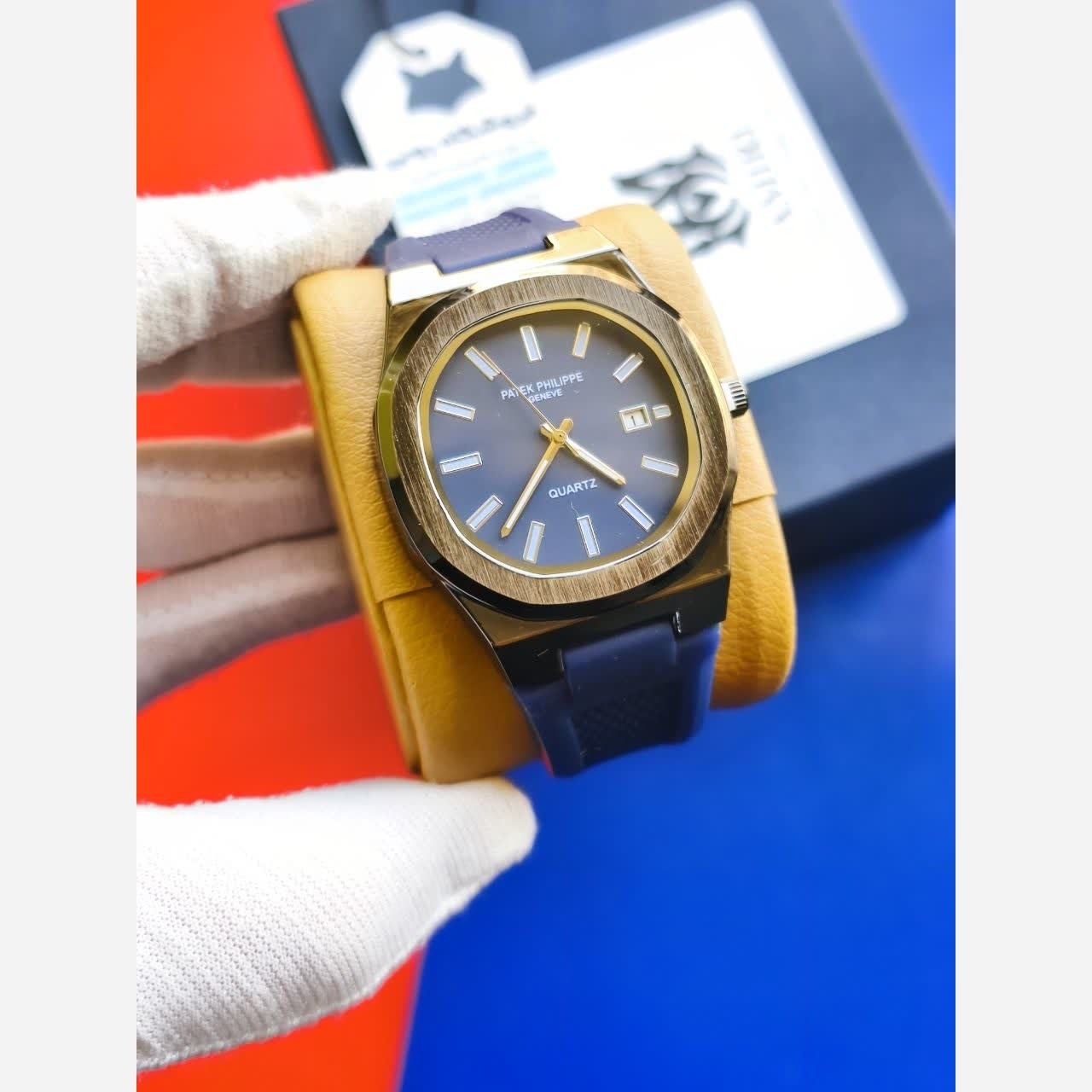 ساعت مچی عقربه ای مردانه پتک فیلیپ PATEKPHILIPPE سرمه ای مشکی