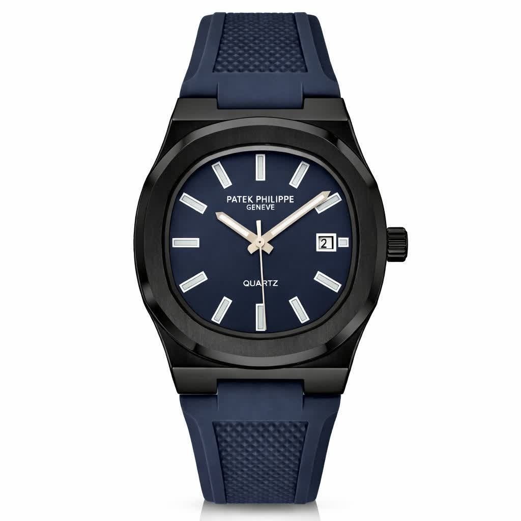 ساعت مچی عقربه ای مردانه پتک فیلیپ PATEKPHILIPPE سرمه ای مشکی