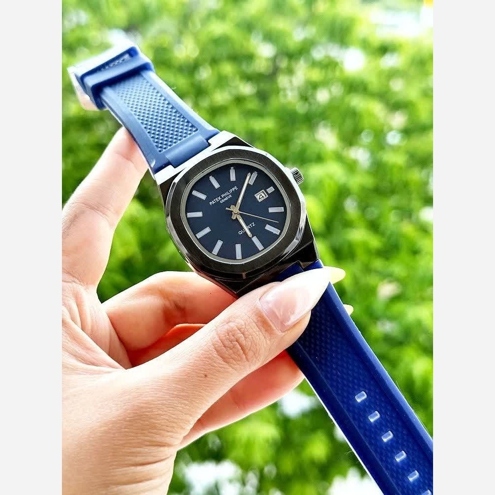 ساعت مچی عقربه ای مردانه پتک فیلیپ PATEKPHILIPPE سرمه ای مشکی