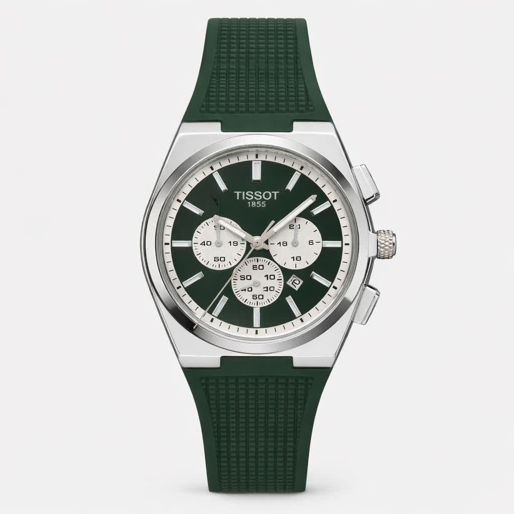 ساعت مچی عقربه ای مردانه تیسوت TISSOT سبز نقره ای