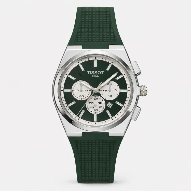 ساعت مچی عقربه ای مردانه تیسوت TISSOT سبز نقره ای