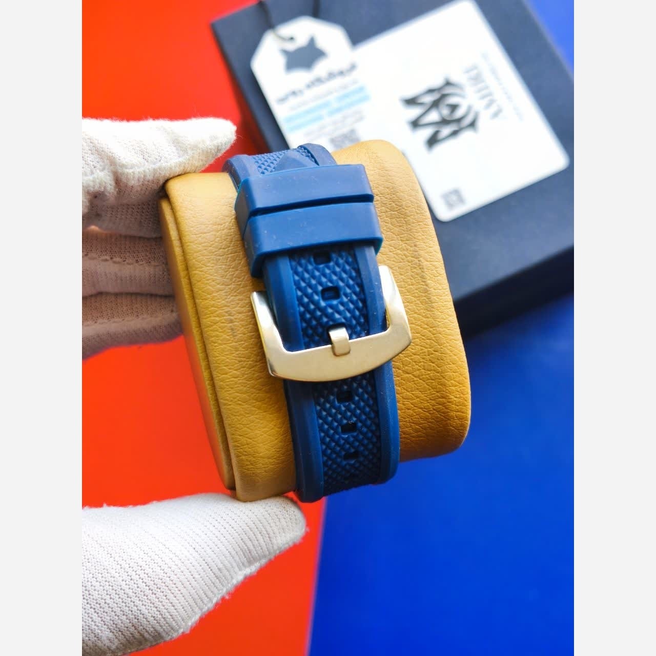 ساعت مچی عقربه ای مردانه پتک فیلیپ PATEKPHILIPPE سرمه ای نقره ای مربعی