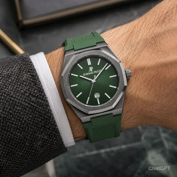 ساعت مچی مردانه طرح اودمار پیگه Audemars Piguet مشکی نقره ای