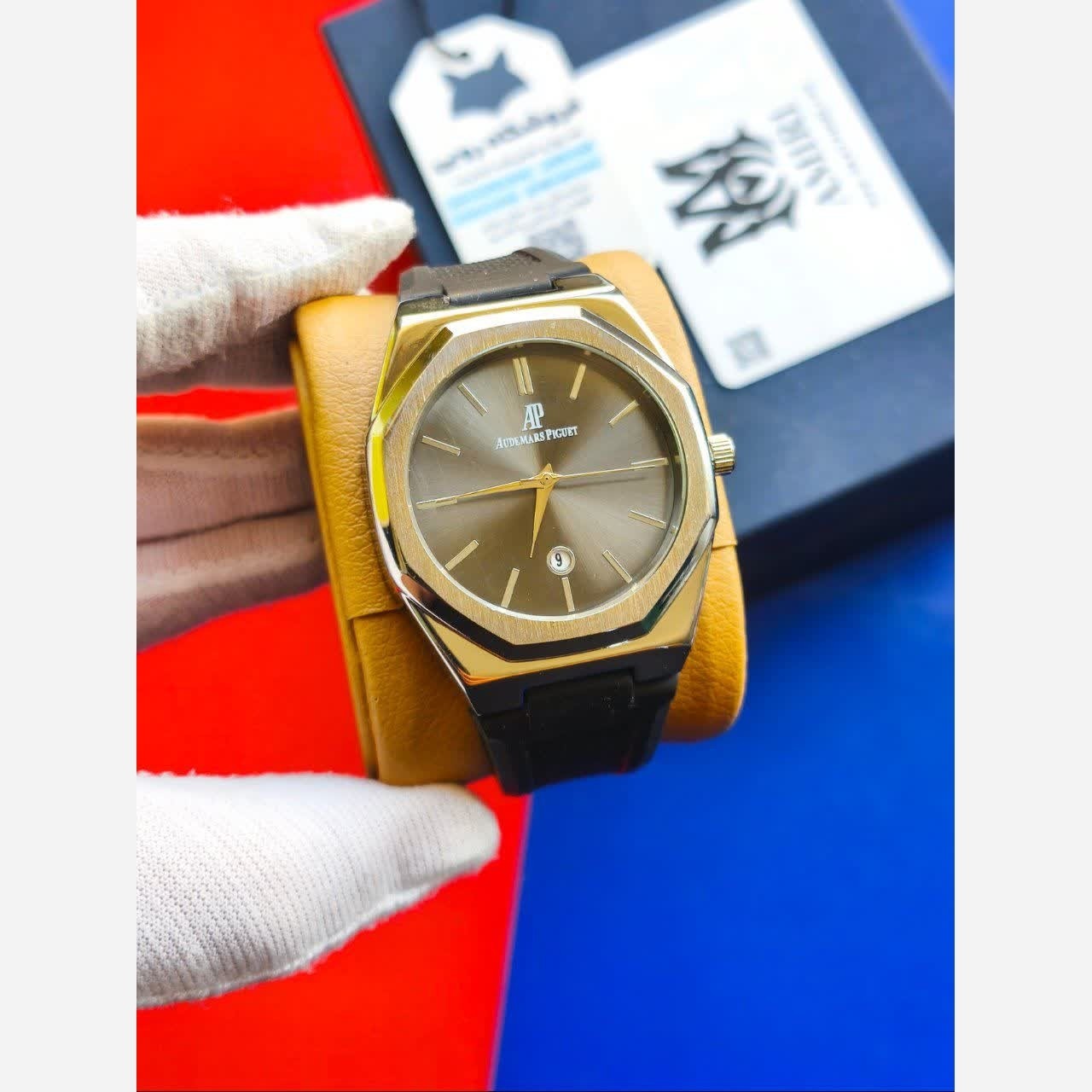 ساعت مچی مردانه طرح اودمار پیگه Audemars Piguet مشکی نقره ای