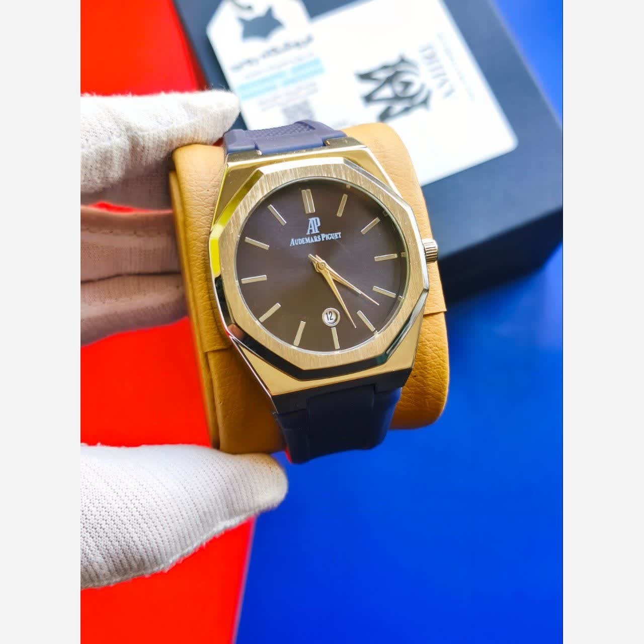 ساعت مچی مردانه طرح اودمار پیگه Audemars Piguet سرمه ای نقره ای