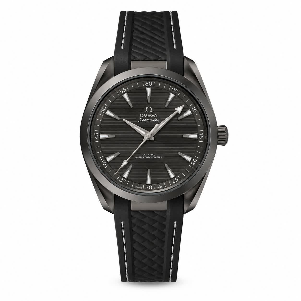 ساعت مچی عقربه ای مردانه اومگا OMEGA بند رابر مشکی