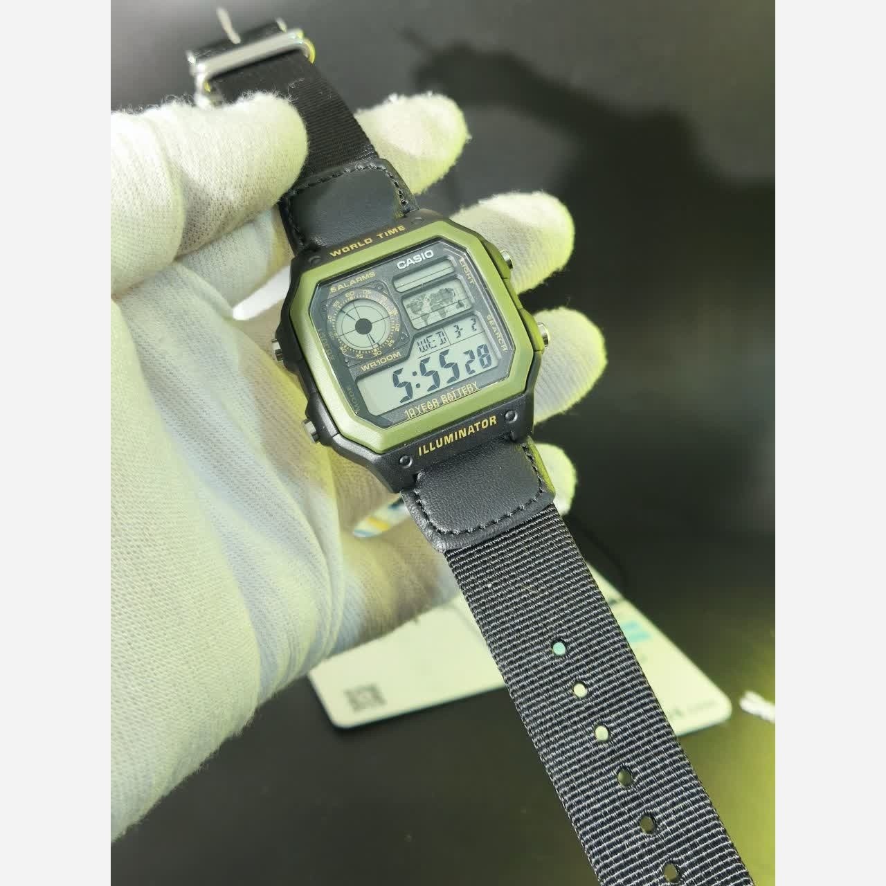 ساعت مچی مردانه کاسیو CASIO AE-1200WHB-1BV ساعت جهانی