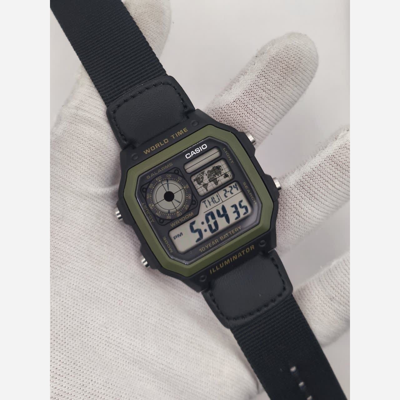 ساعت مچی مردانه کاسیو CASIO AE-1200WHB-1BV ساعت جهانی