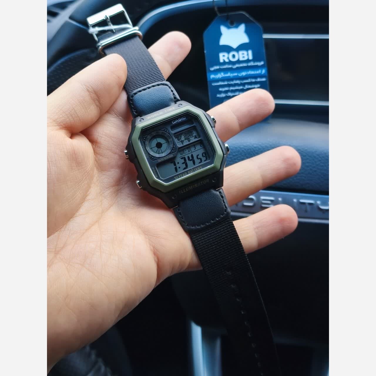 ساعت مچی مردانه کاسیو CASIO AE-1200WHB-1BV ساعت جهانی