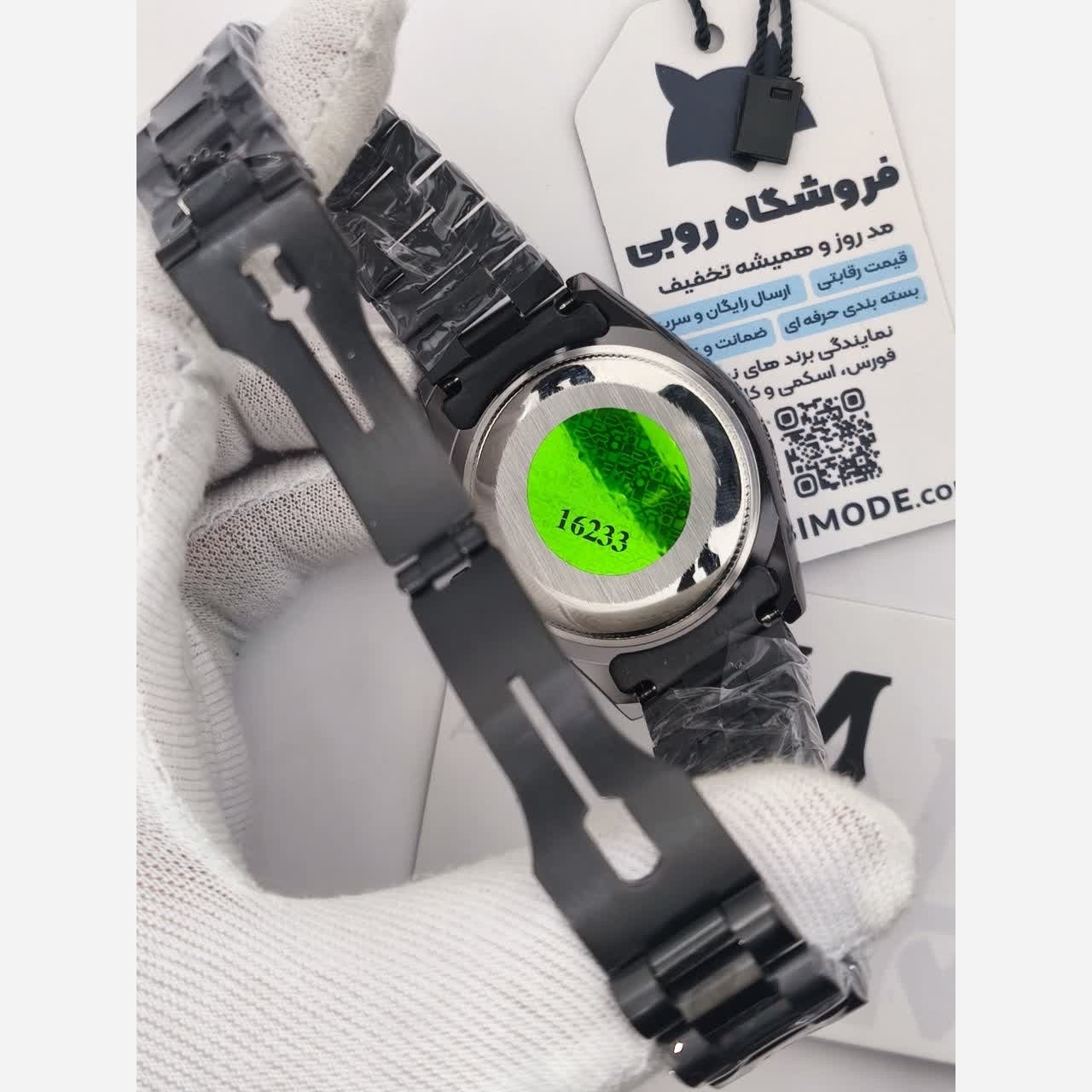 ساعت مچی مردانه رولکس ROLEX دو تقویمه فول مشکی