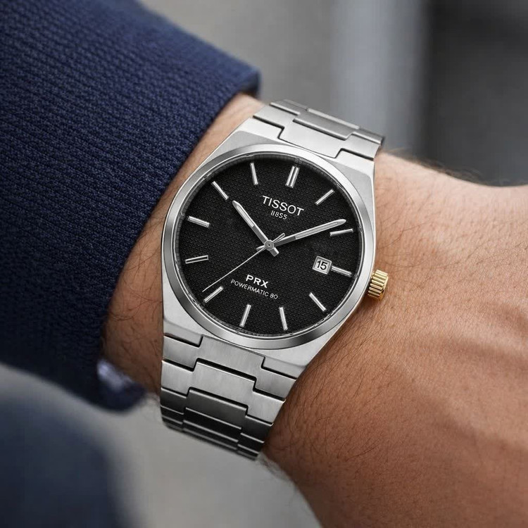 ساعت مچی عقربه ای مردانه تیسوت TISSOT صفحه مشکی