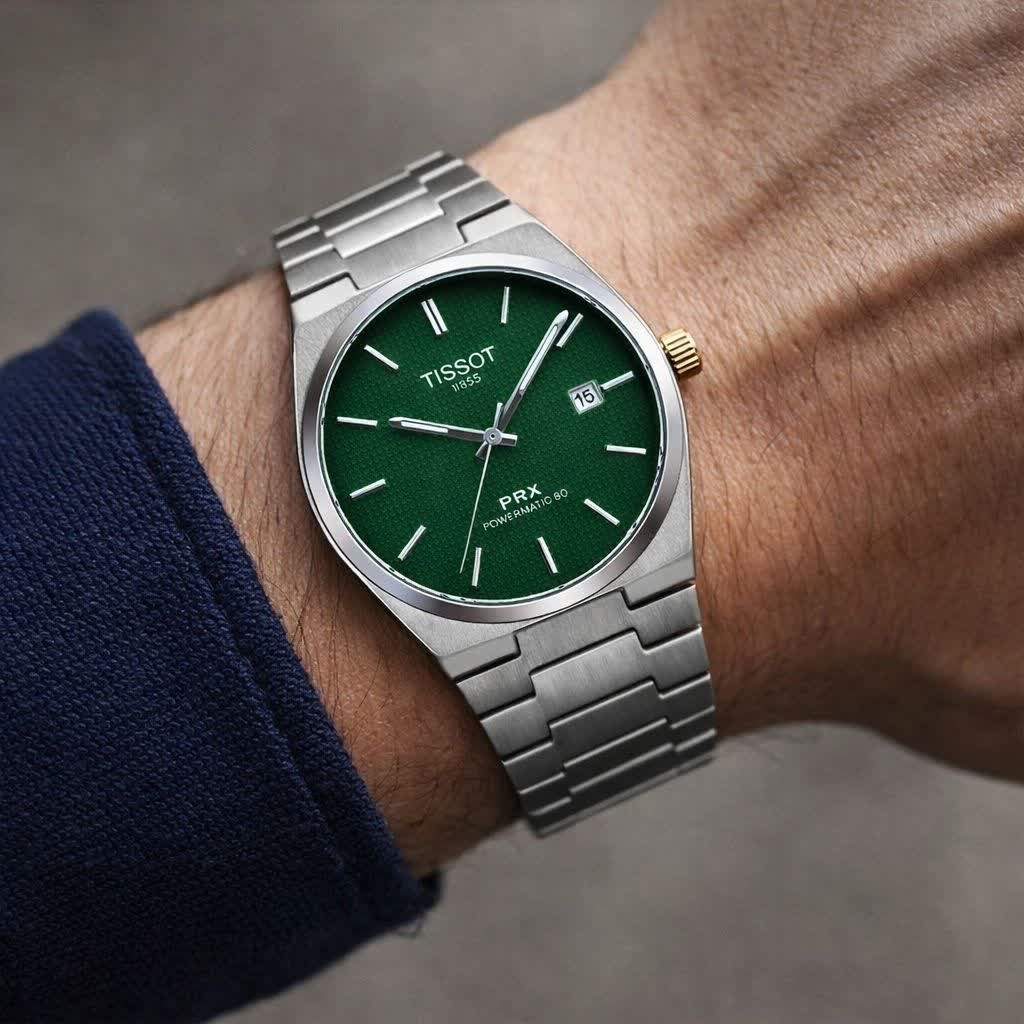 ساعت مچی عقربه ای مردانه تیسوت TISSOT صفحه سبز
