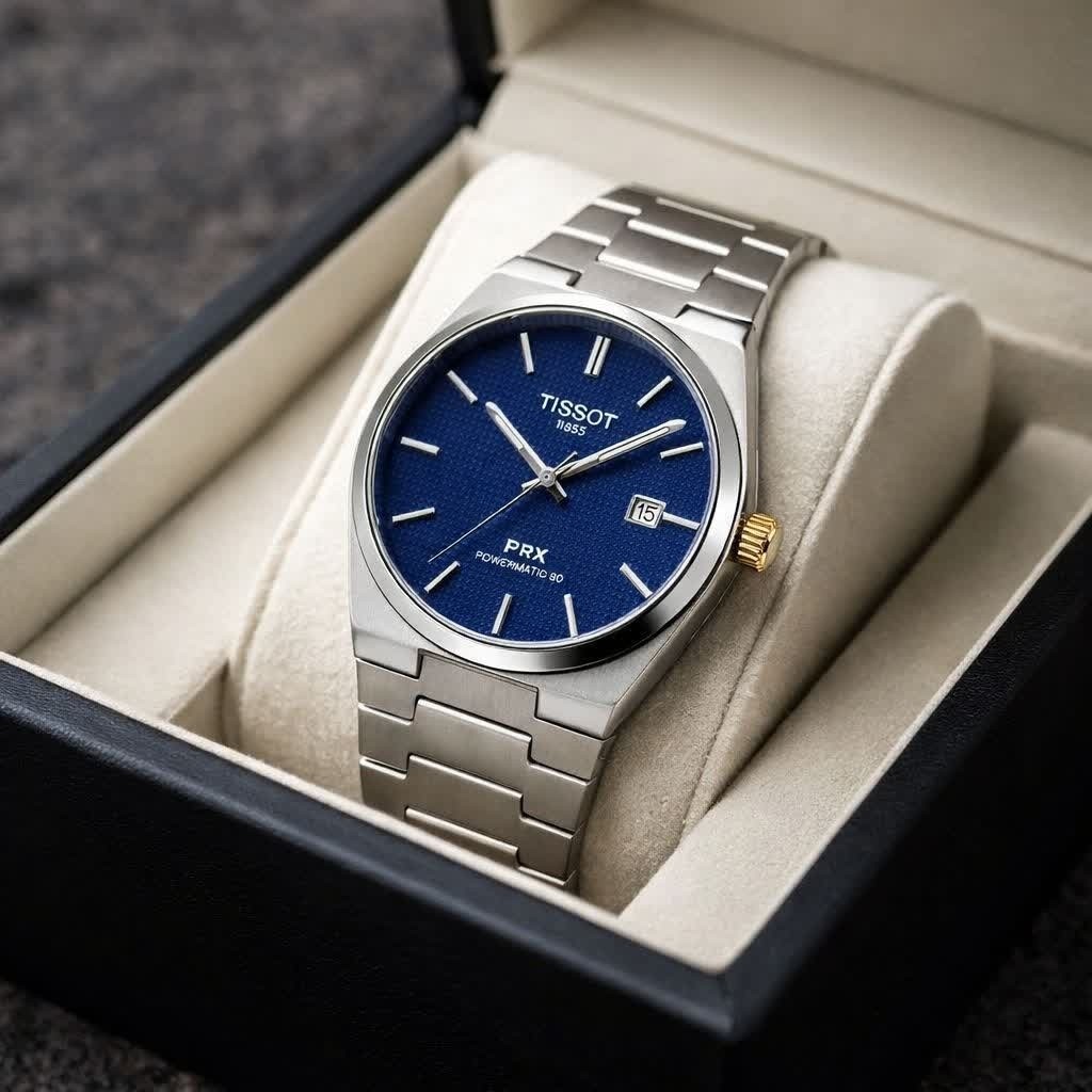 ساعت مچی عقربه ای مردانه تیسوت TISSOT صفحه سرمه ای