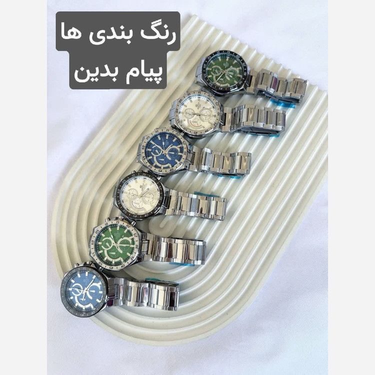 ساعت مچی مردانه کاسیو CASIO EDIFICE موتور ژاپنی صفحه آبی دور مشکی