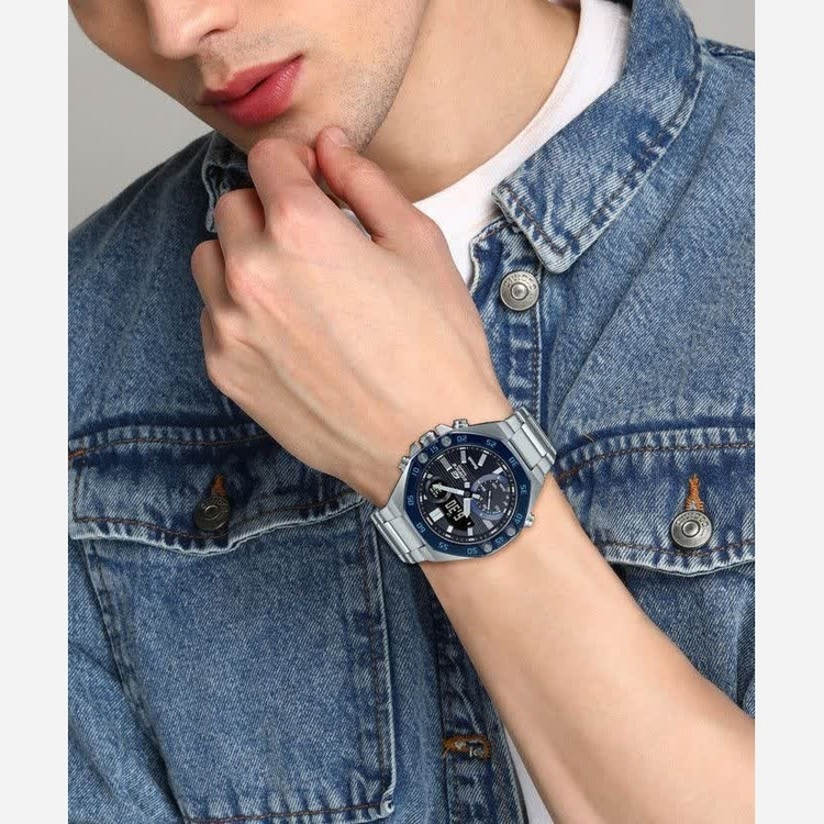 ساعت مچی مردانه عقربه ای و دیجیتال کاسیو CASIO EDIFICE موتور ژاپنی مدل02