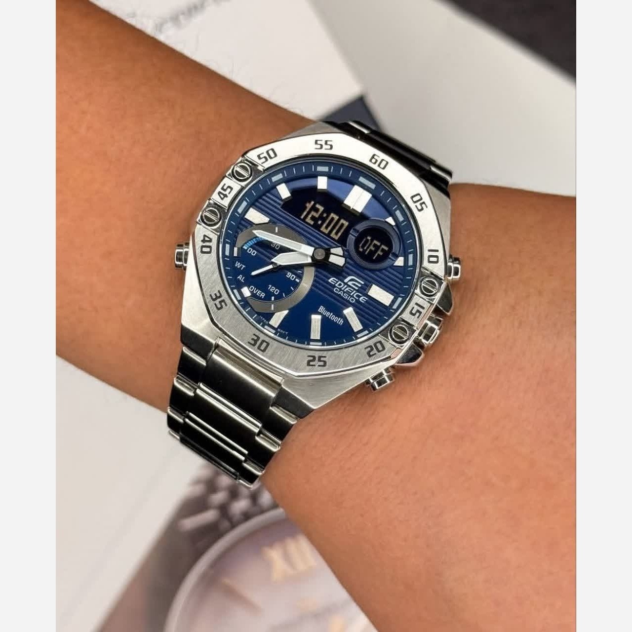 ساعت مچی مردانه عقربه ای و دیجیتال کاسیو CASIO EDIFICE موتور ژاپنی مدل03