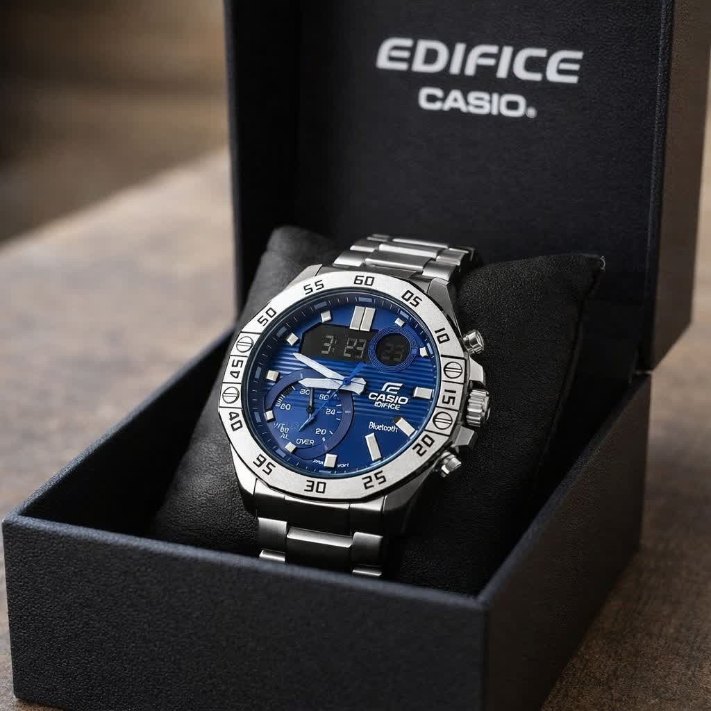 ساعت مچی مردانه عقربه ای و دیجیتال کاسیو CASIO EDIFICE موتور ژاپنی مدل03