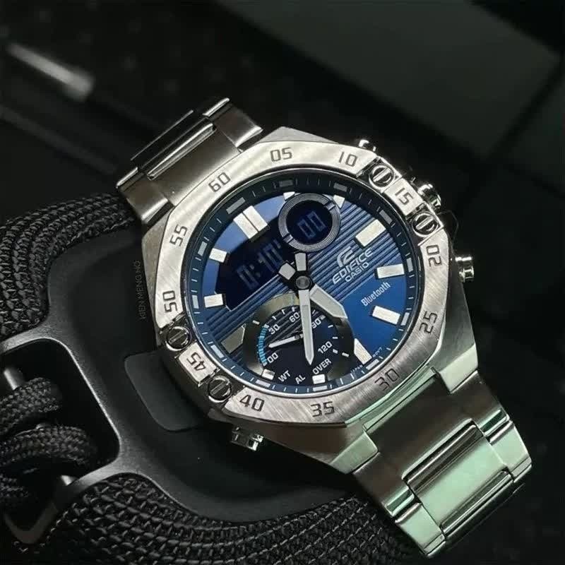 ساعت مچی مردانه عقربه ای و دیجیتال کاسیو CASIO EDIFICE موتور ژاپنی مدل03