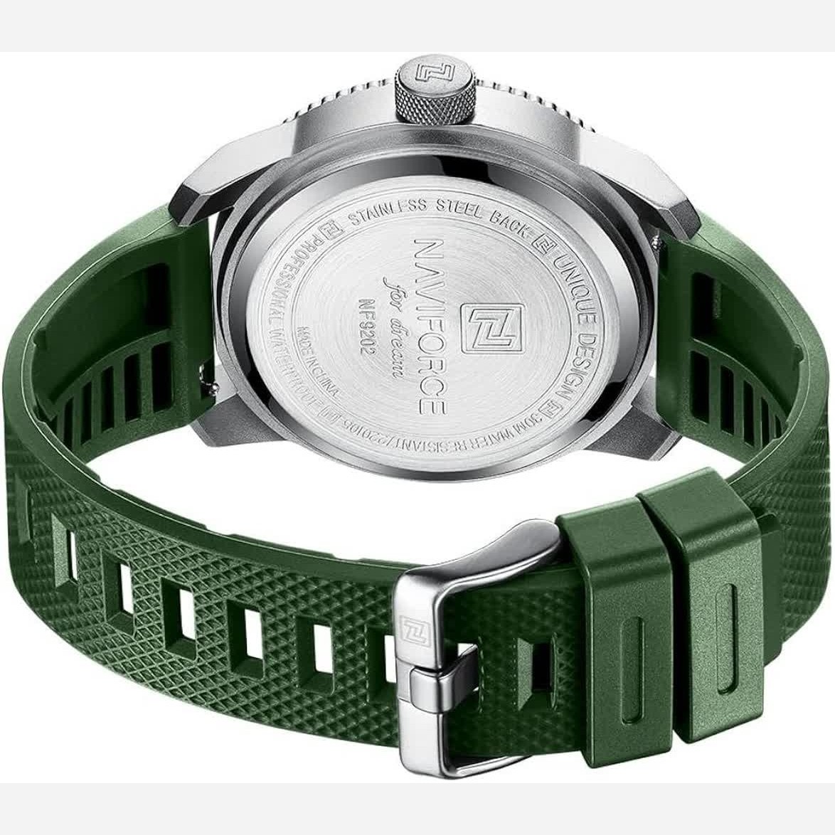 ساعت مچی مردانه نیوی فورس NAVIFORCE مدل Nf9202 ژاپن - سبز