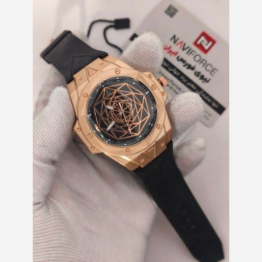 ساعت مچی مردانه هابلوت کهکشانی HUBLOT مشکی رزگلد