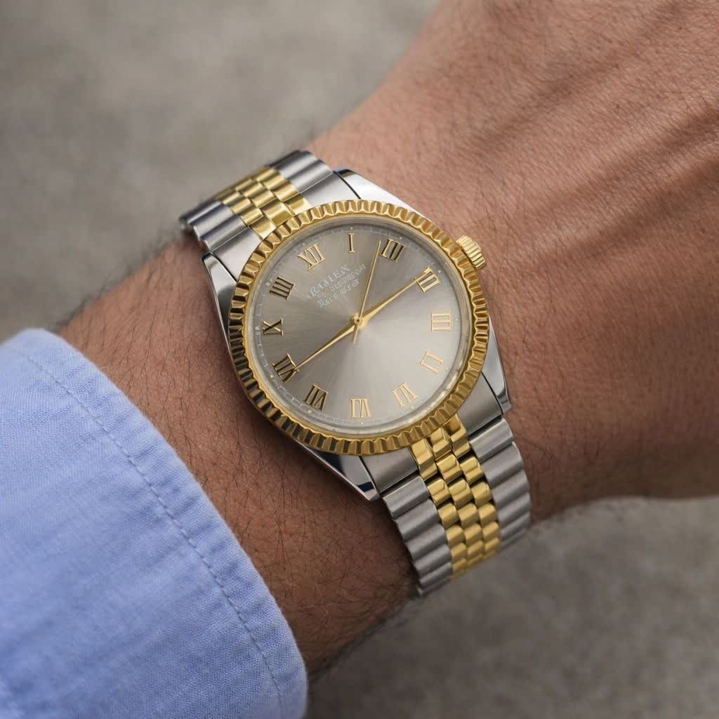 ساعت مچی مردانه رولکس دیت جاست ROLEX Date just نقره ای طوسی