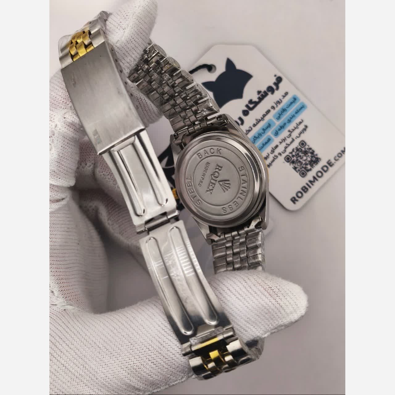 ساعت مچی مردانه رولکس دیت جاست ROLEX Date just نقره ای طلایی