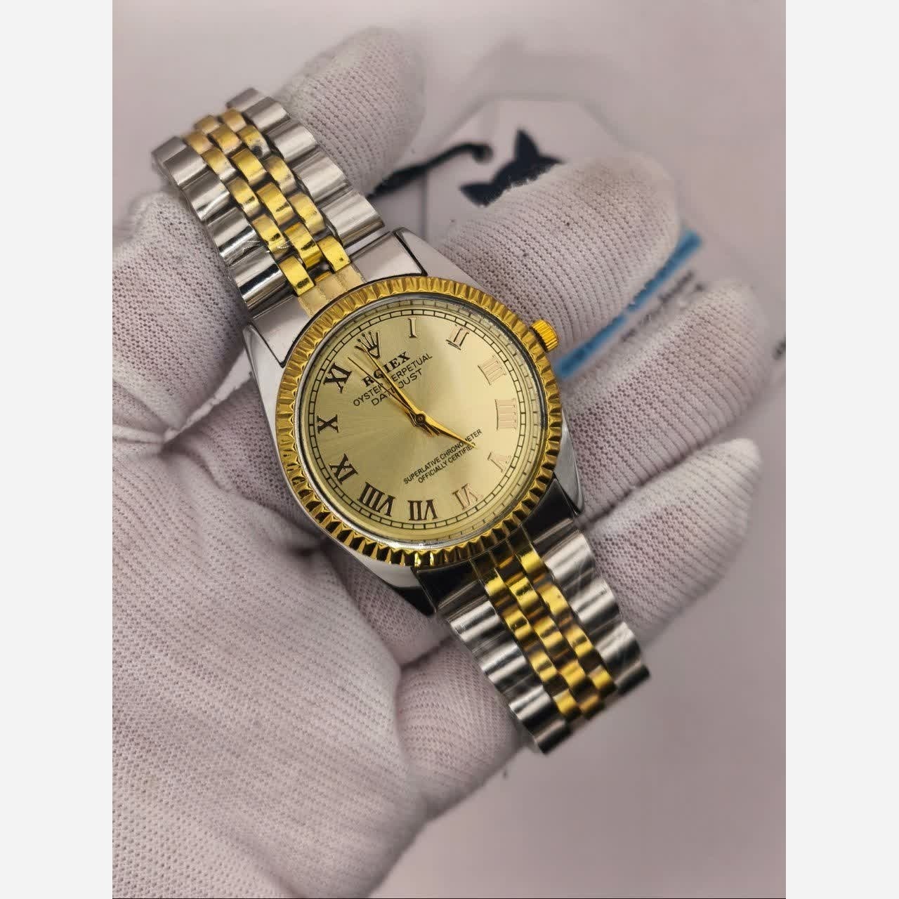 ساعت مچی مردانه رولکس دیت جاست ROLEX Date just نقره ای طلایی