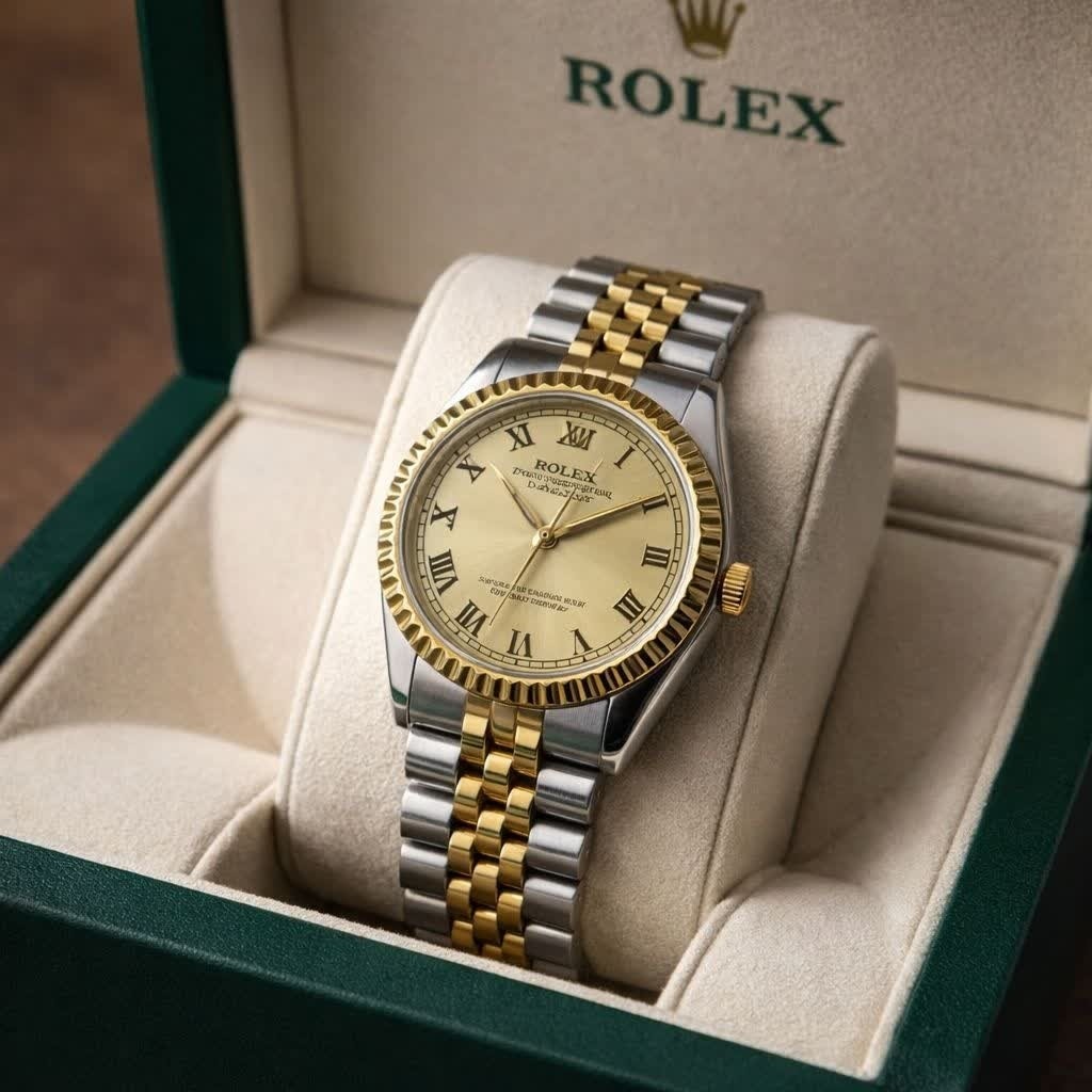 ساعت مچی مردانه رولکس دیت جاست ROLEX Date just نقره ای طلایی