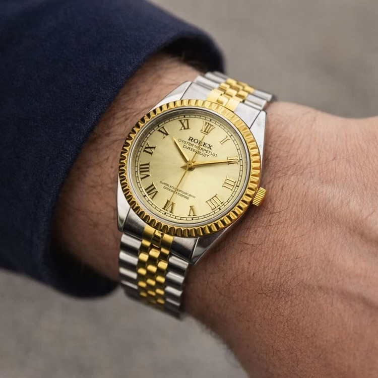 ساعت مچی مردانه رولکس دیت جاست ROLEX Date just نقره ای طلایی