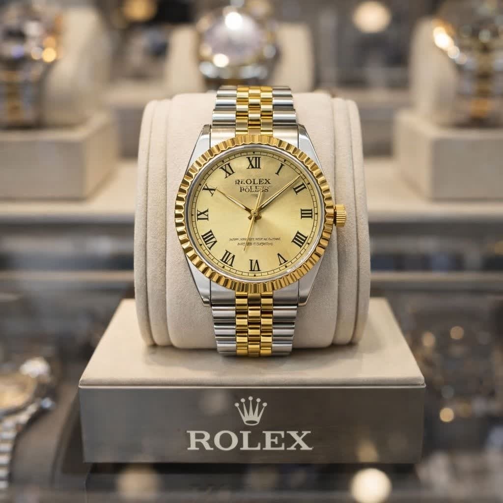 ساعت مچی مردانه رولکس دیت جاست ROLEX Date just نقره ای طلایی
