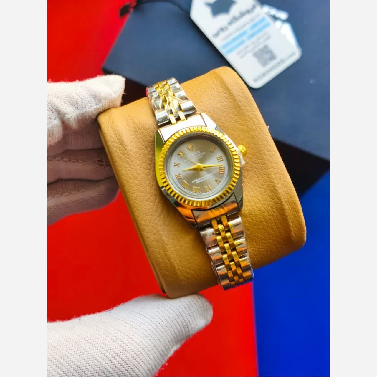 ساعت مچی زنانه رولکس دیت جاست ROLEX Date just نقره ای طوسی