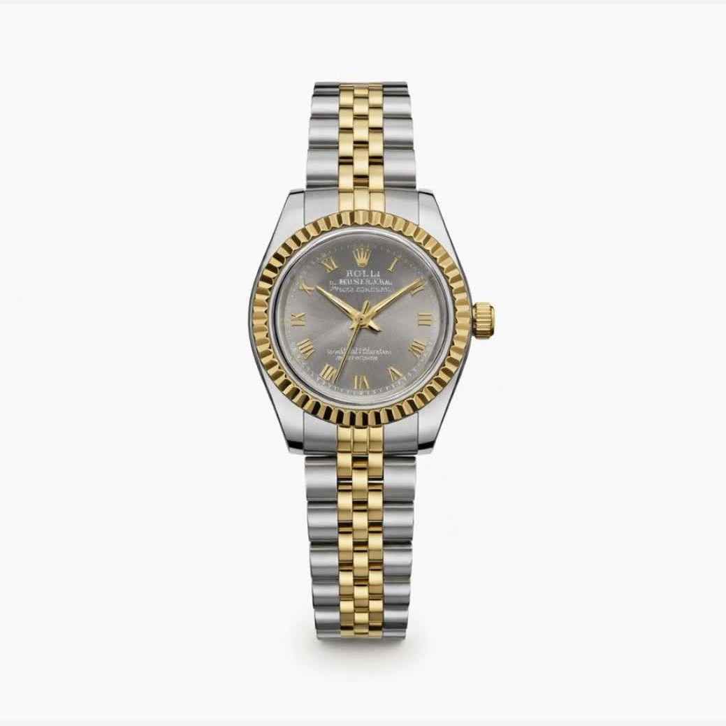 ساعت مچی زنانه رولکس دیت جاست ROLEX Date just نقره ای طوسی