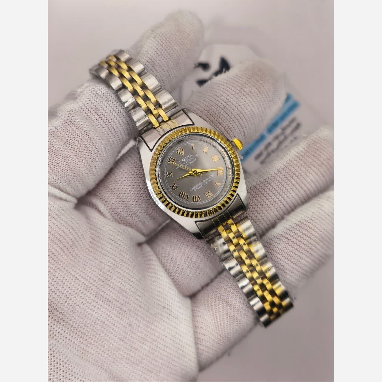 ساعت مچی زنانه رولکس دیت جاست ROLEX Date just نقره ای طوسی