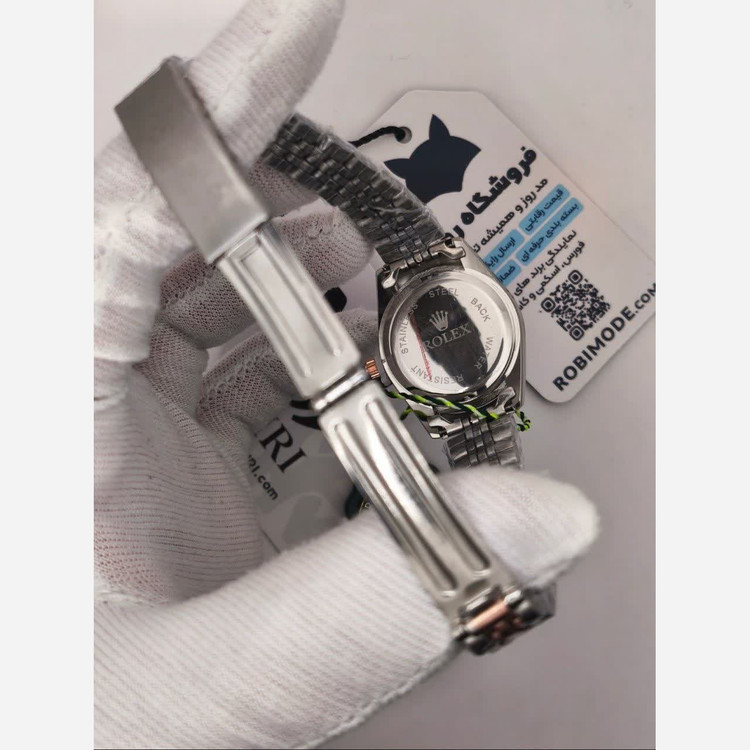 ساعت مچی زنانه رولکس دیت جاست ROLEX Date just نقره ای سرمه ای