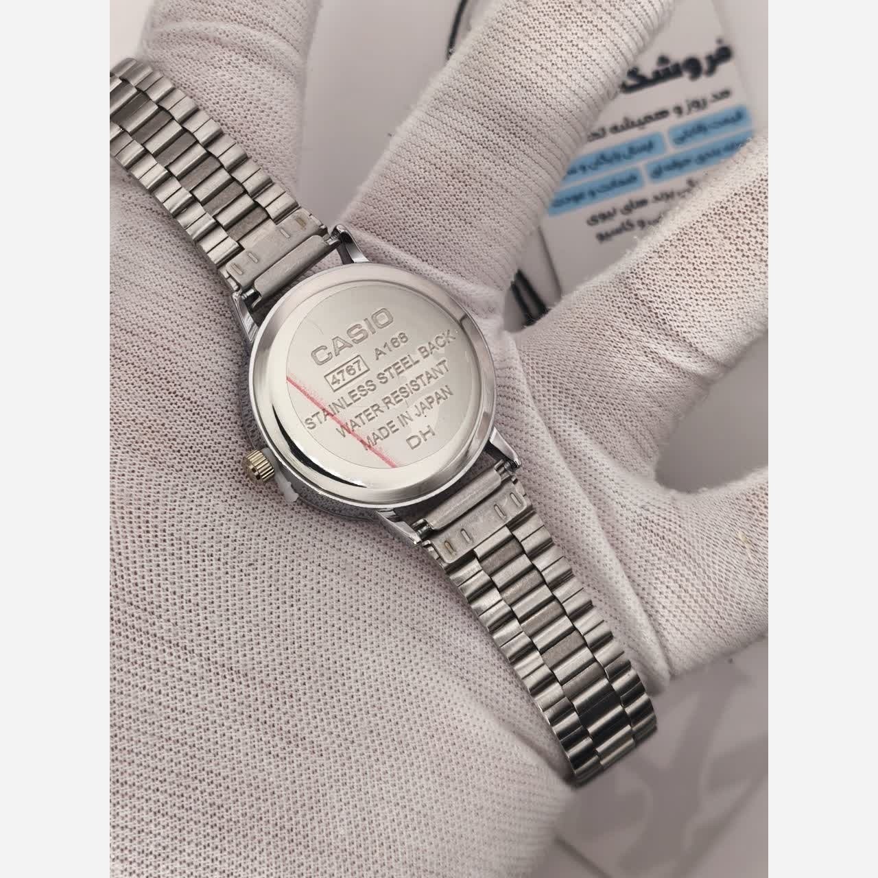 ساعت مچی زنانه کاسیو CASIO ژاپنی نقره ای سبز+ جعبه