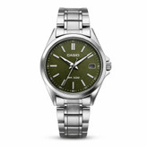 ساعت مچی زنانه کاسیو CASIO ژاپنی نقره ای سبز + جعبه