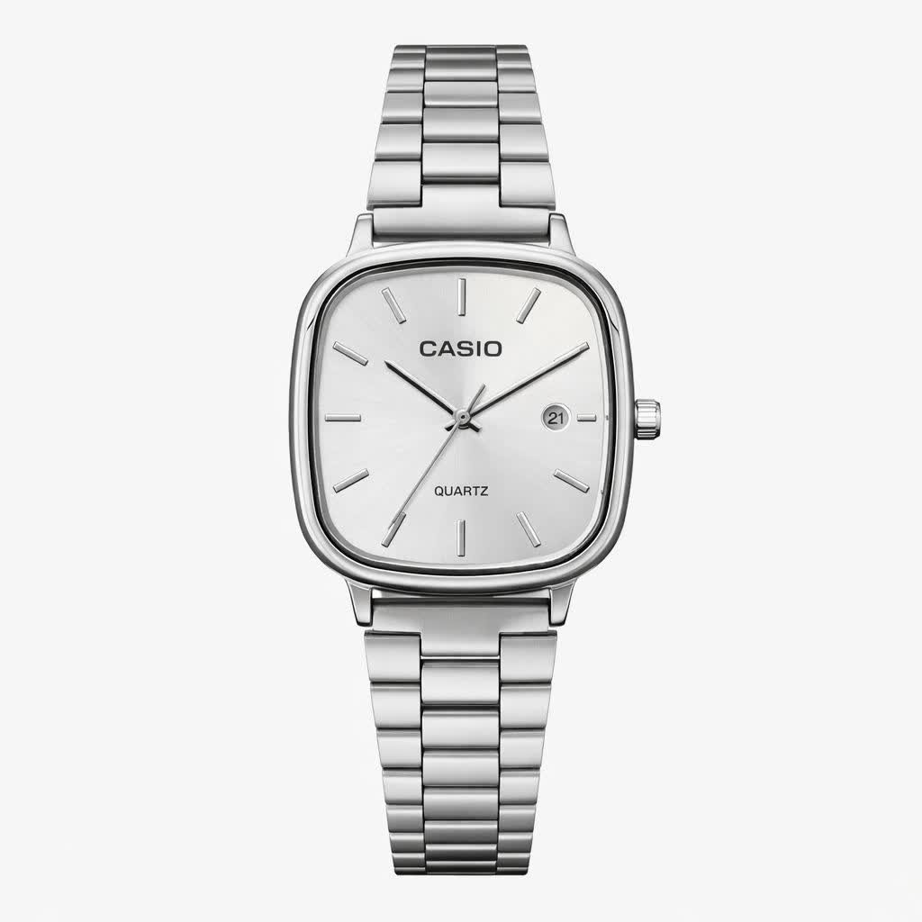 ساعت مچی مردانه کاسیو اولدمانی CASIO ژاپنی صفحه سفید + جعبه