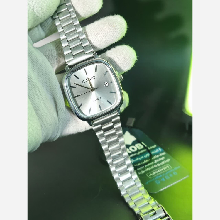 ساعت مچی مردانه کاسیو اولدمانی CASIO ژاپنی صفحه سفید + جعبه