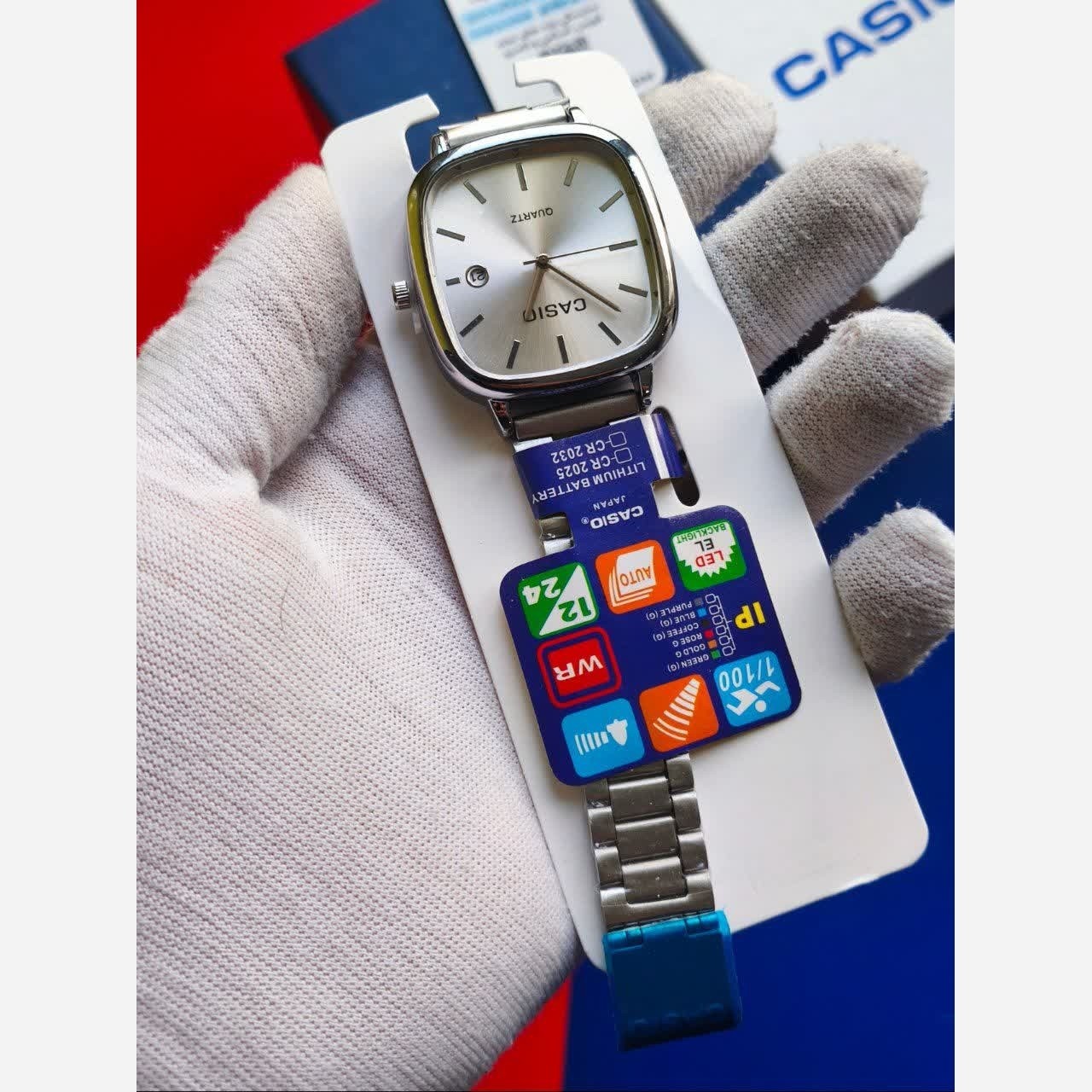 ساعت مچی مردانه کاسیو اولدمانی CASIO ژاپنی صفحه سفید + جعبه