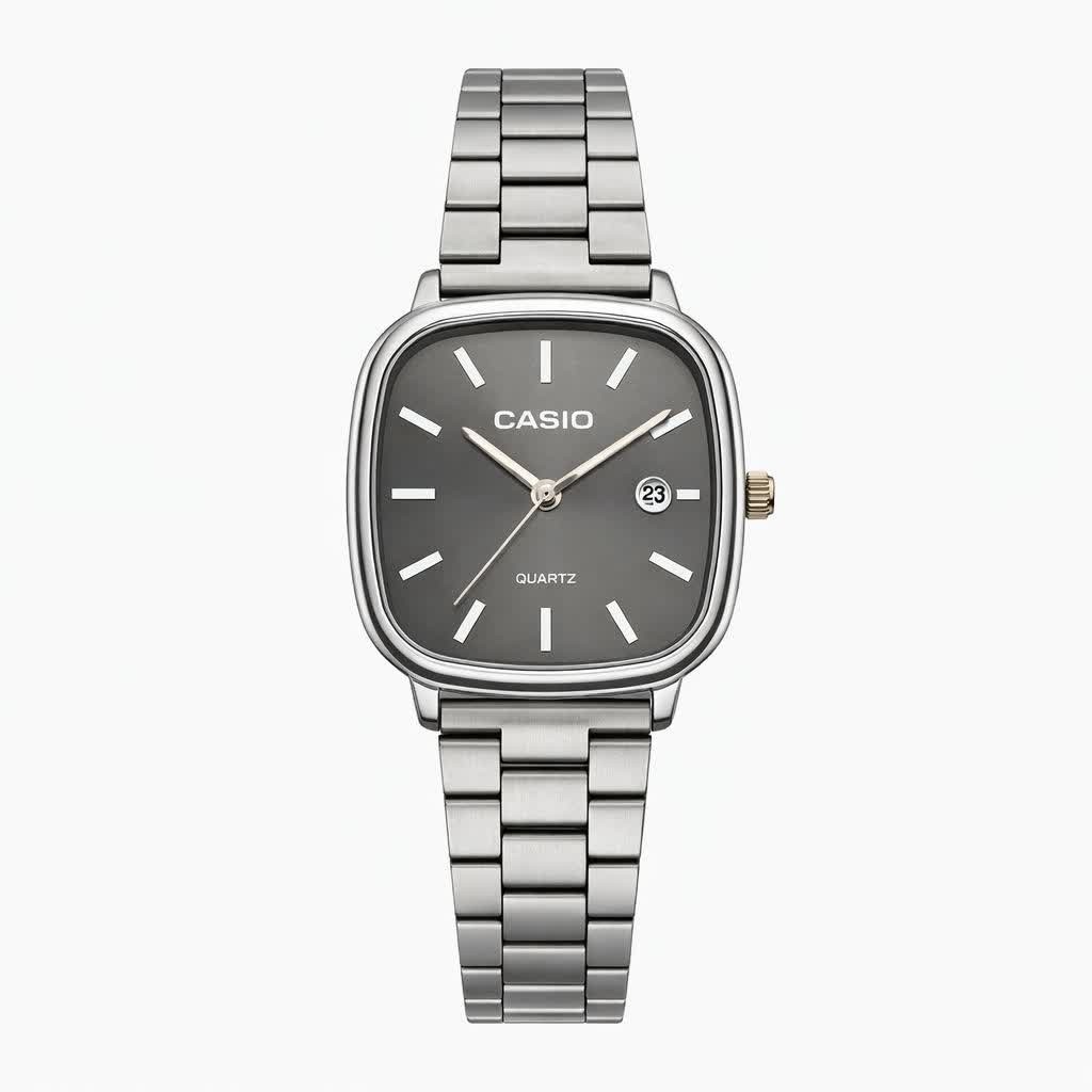 ساعت مچی مردانه کاسیو اولدمانی CASIO ژاپنی صفحه مشکی + جعبه