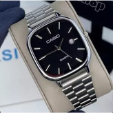 ساعت مچی مردانه کاسیو اولدمانی CASIO ژاپنی صفحه مشکی + جعبه