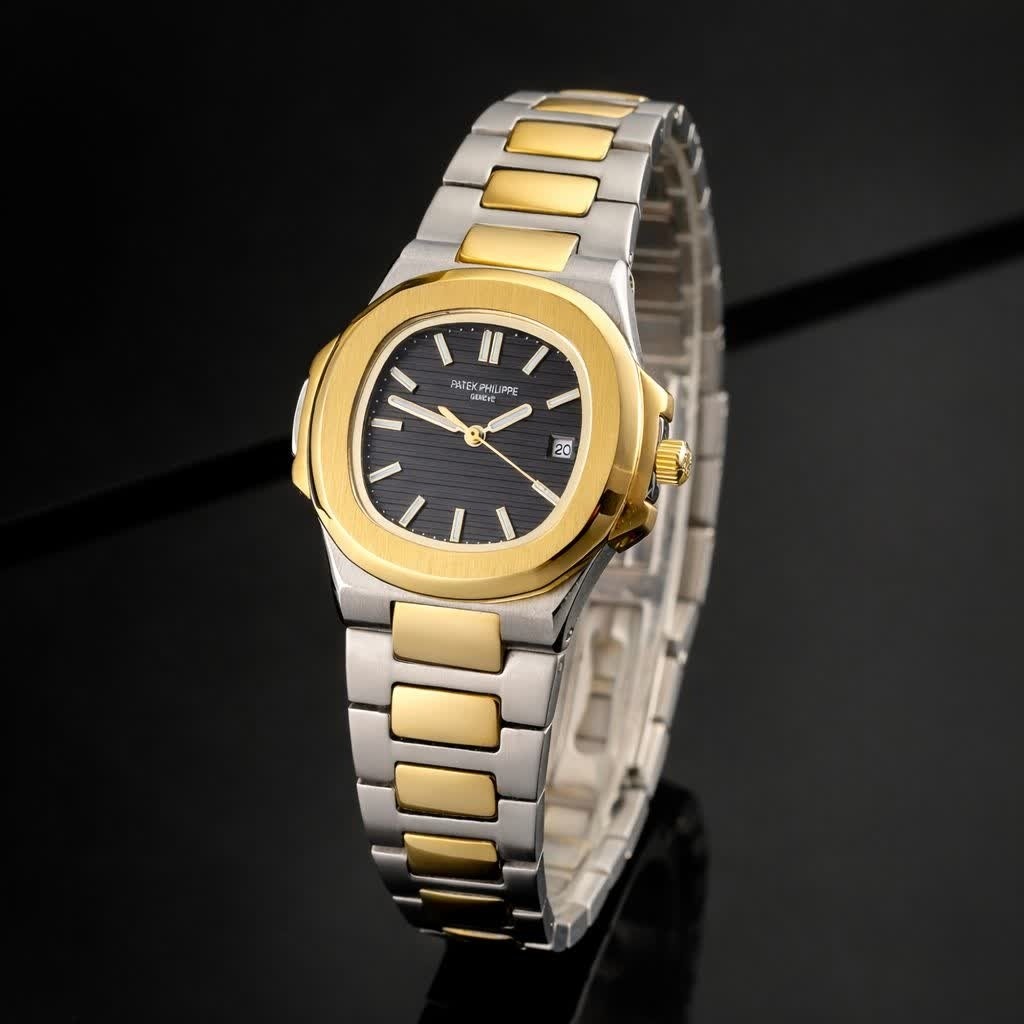 ساعت مچی زنانه پتک فیلیپ Patek Philippe قفل مخفی صفحه مشکی