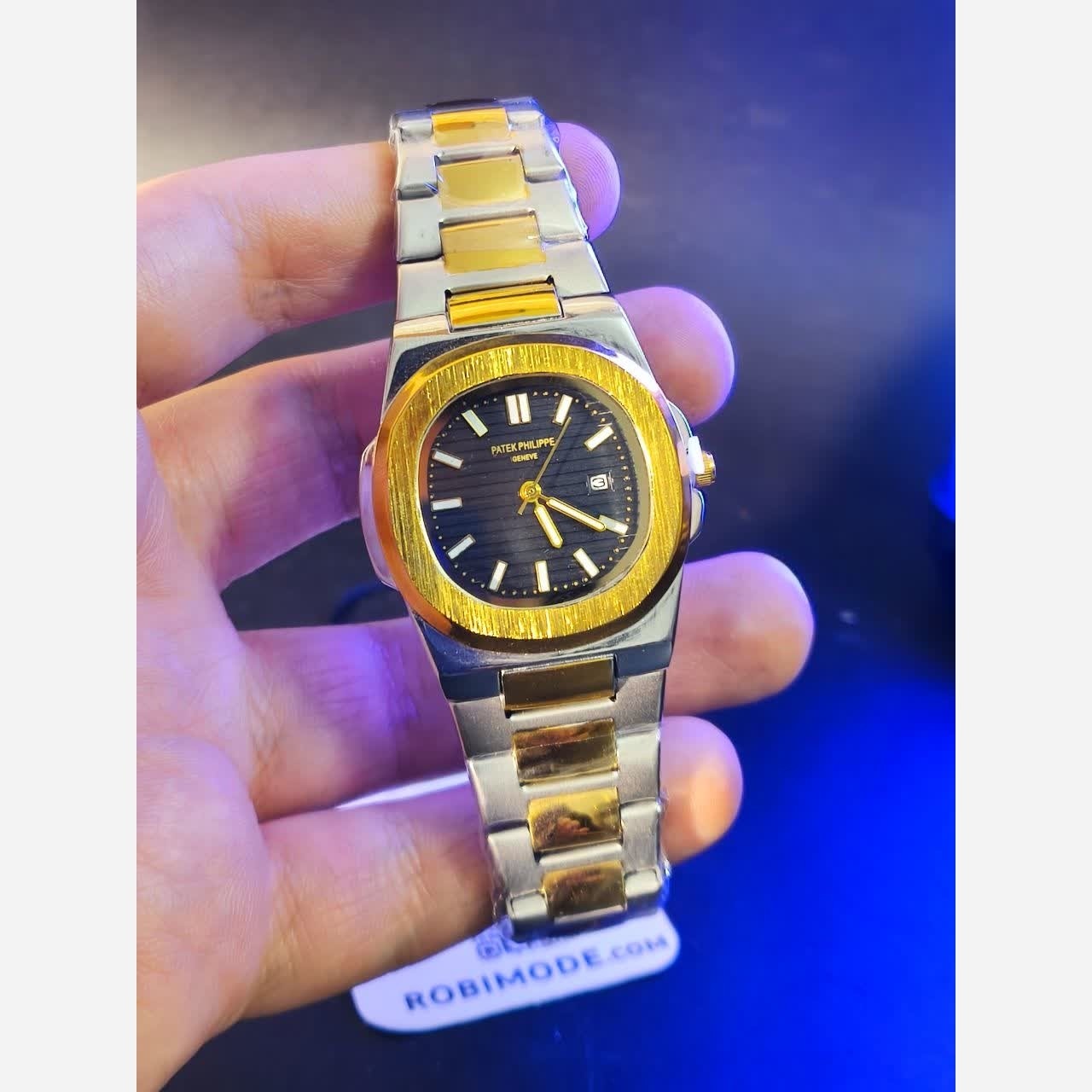 ساعت مچی زنانه پتک فیلیپ Patek Philippe قفل مخفی صفحه مشکی