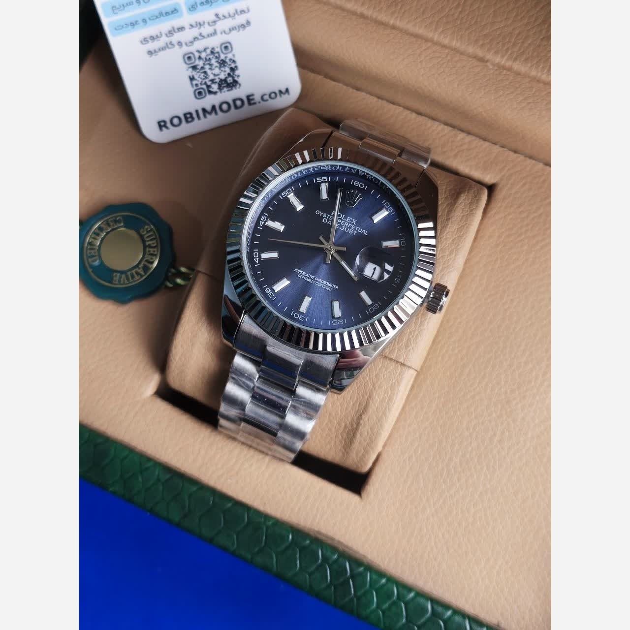 ساعت رولکس دیت جاست مردانه ROLEX Date just تایوان صفحه طوسی فوق العاده