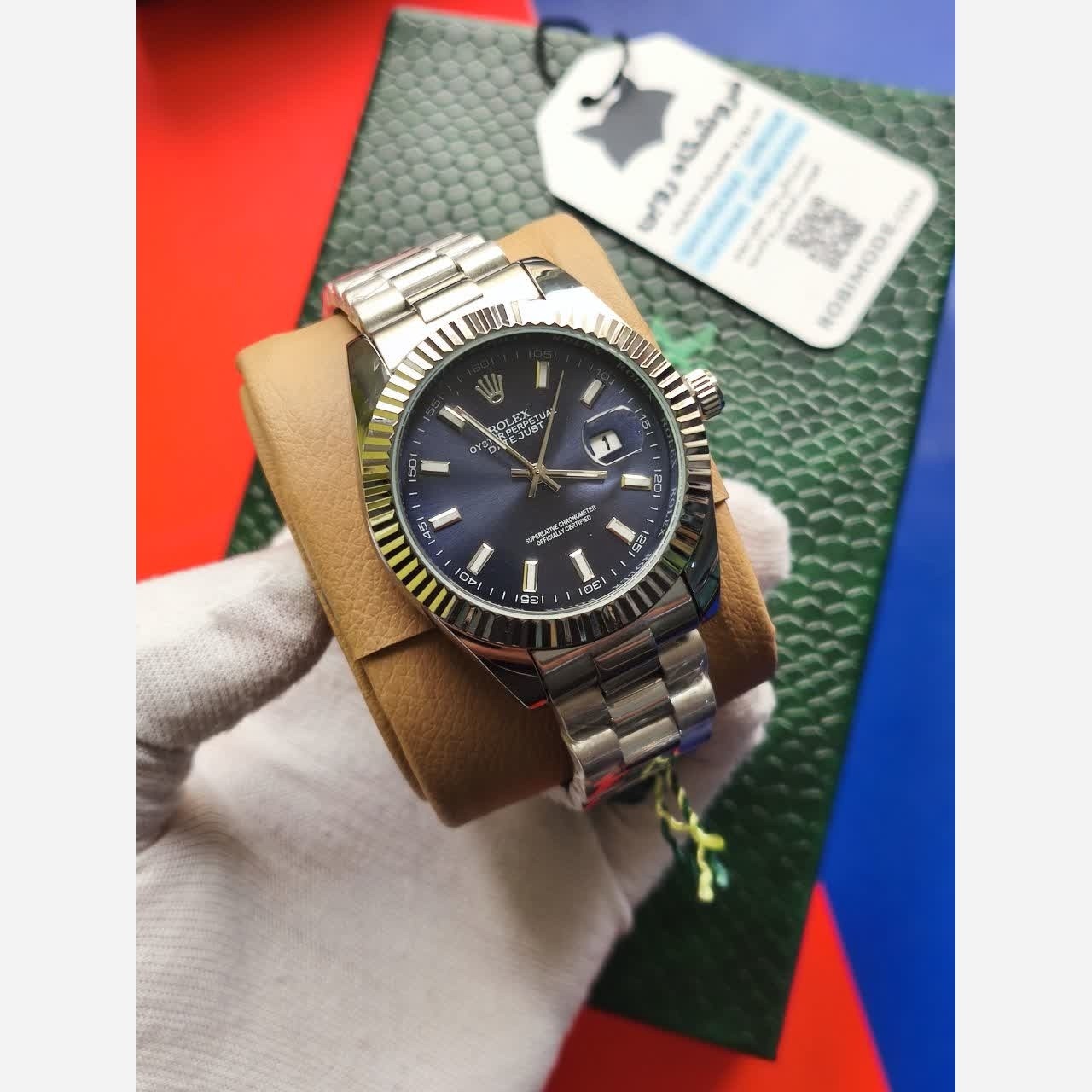 ساعت رولکس دیت جاست مردانه ROLEX Date just تایوان صفحه طوسی فوق العاده
