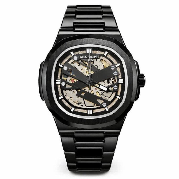 ساعت مچی اتوماتیک مردانه پتک فیلیپ PATEK PHILPPE مشکی مربع قفل مخفی
