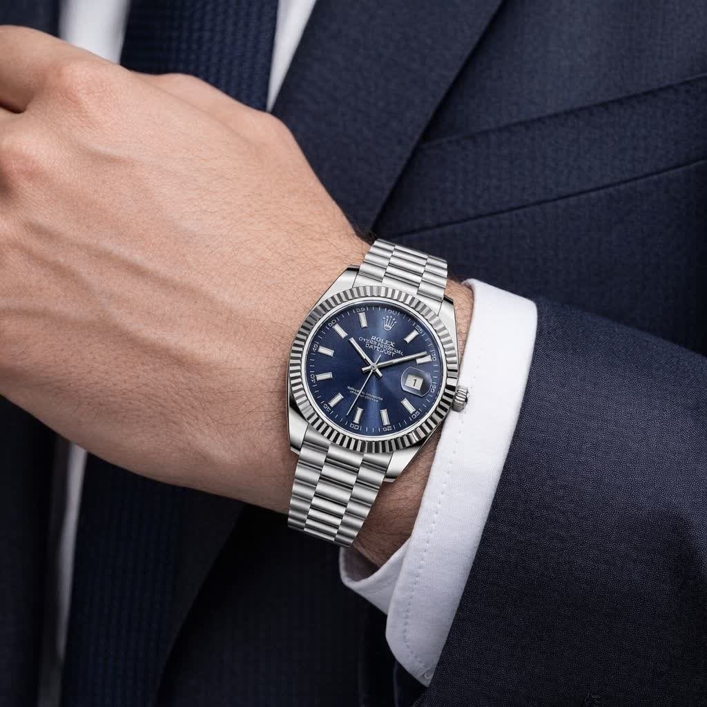 ساعت رولکس دیت جاست مردانه ROLEX Date just تایوان صفحه طوسی فوق العاده