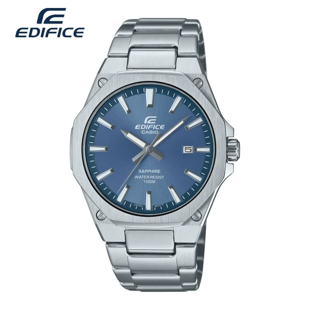 ساعت مچی مردانه کاسیو ادیفایس CASIO EDIFICE استیل آبی + جعبه